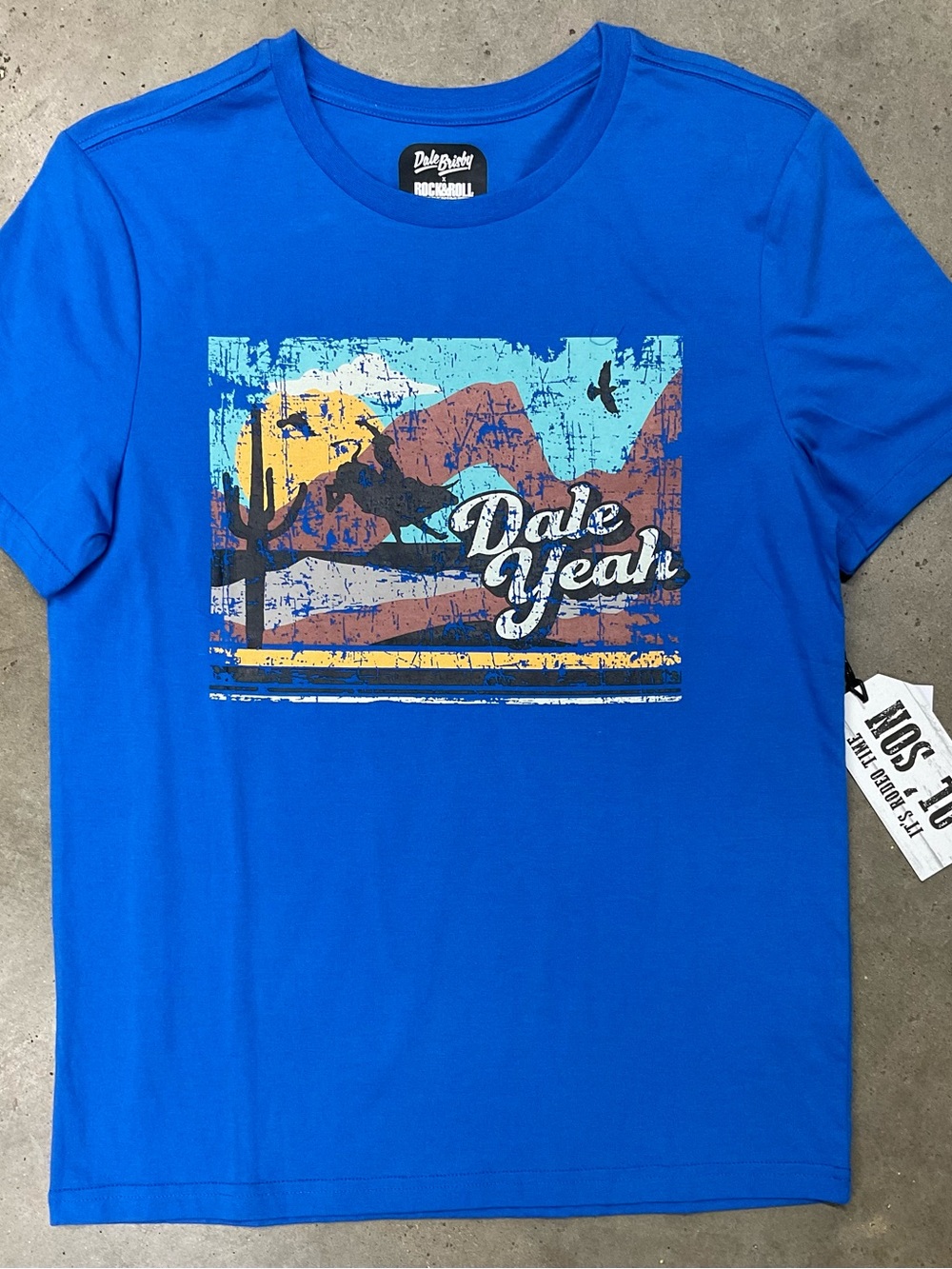 Rock Revival Bright Blue Short-Sleeve Graphic Tee with Desert Print